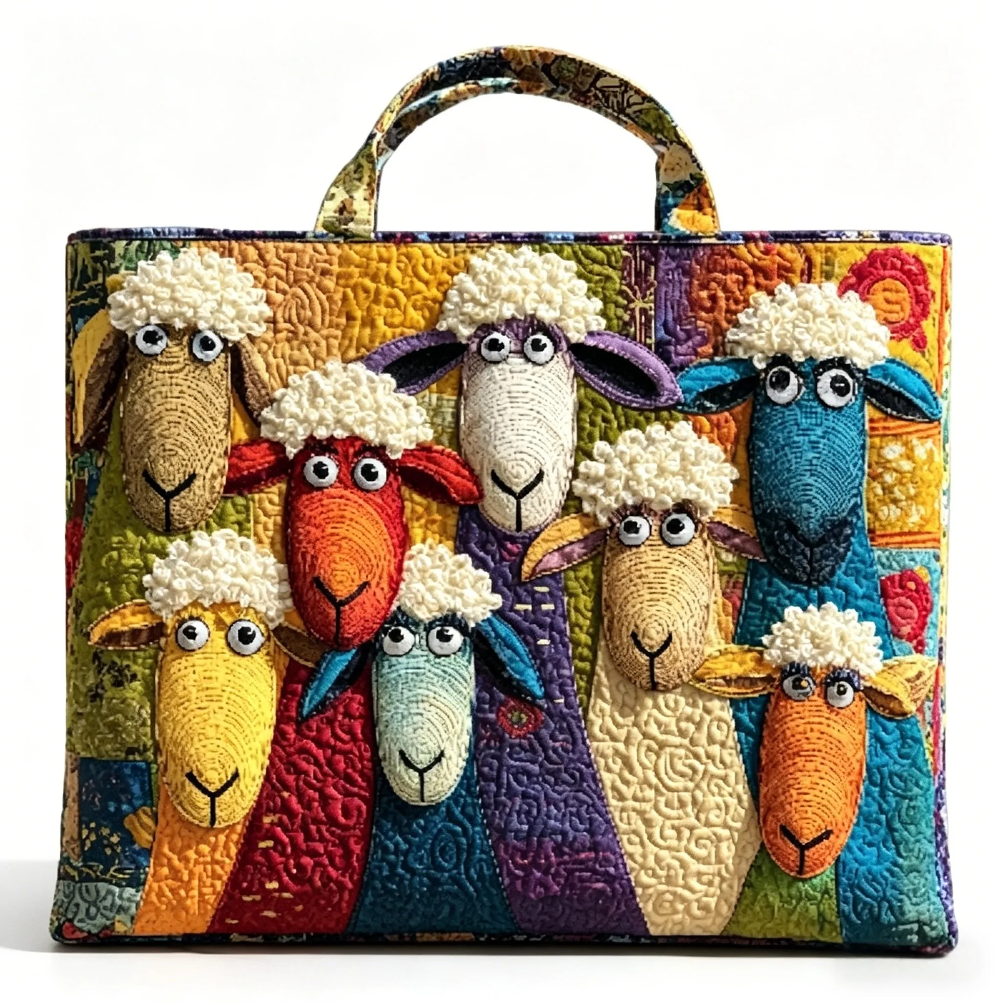 Goat Serenity Quilted Tote Bag Farm Lover Tote Bag Awesome Mother's Day Gifts